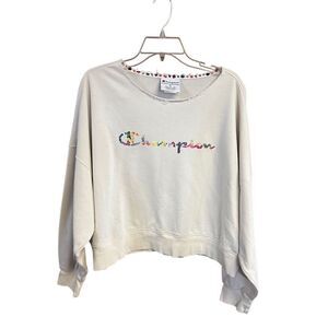 Champion Cream Crop Sweatshirt Sz XL NWOT